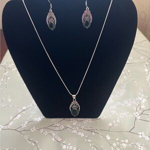 Green Quartz necklace and earrings